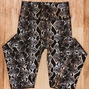 Black and Silver Snakeskin leggings